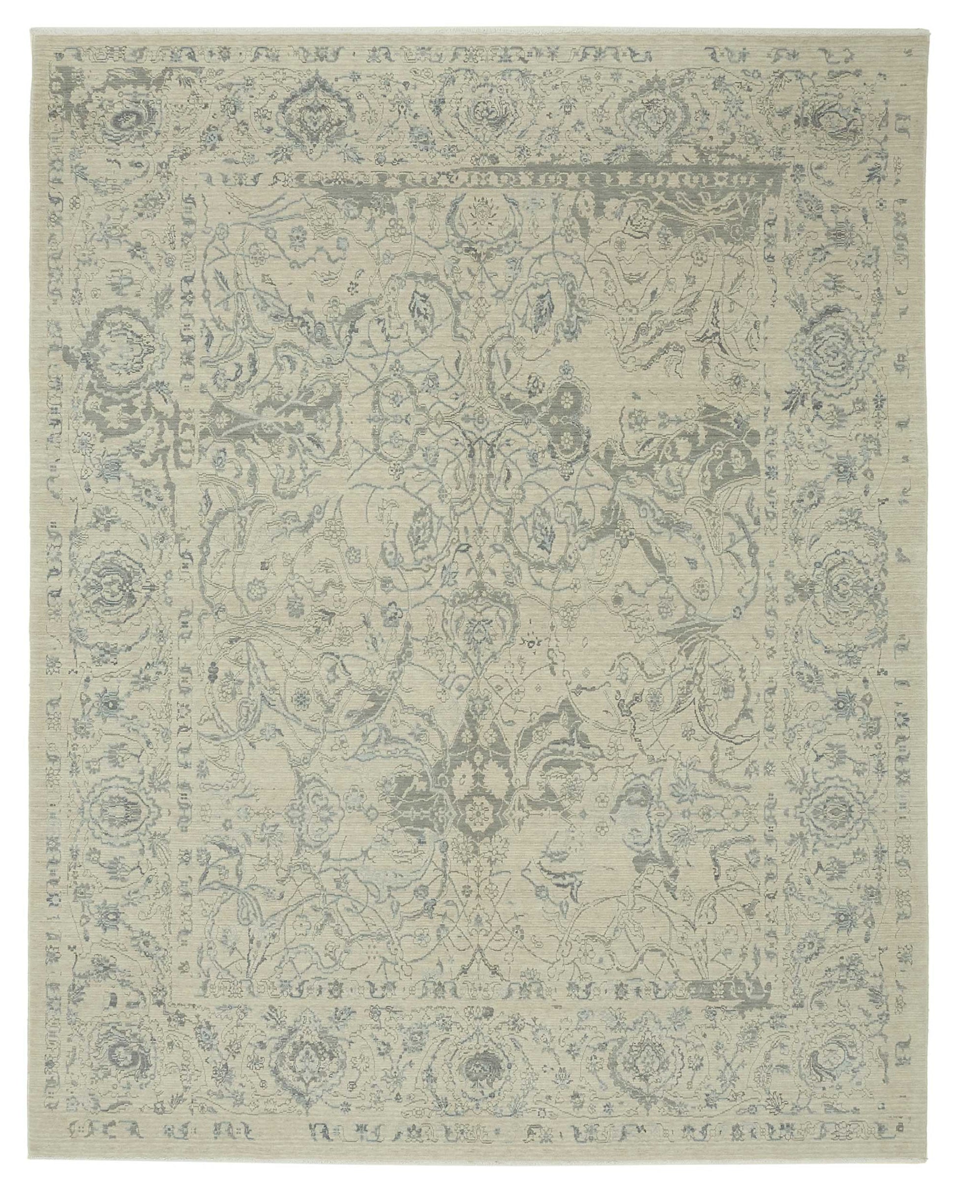 9x12 Hand-Knotted Wool Oushak Rug - 47768