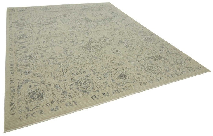 9x12 Hand-Knotted Wool Oushak Rug - 47768