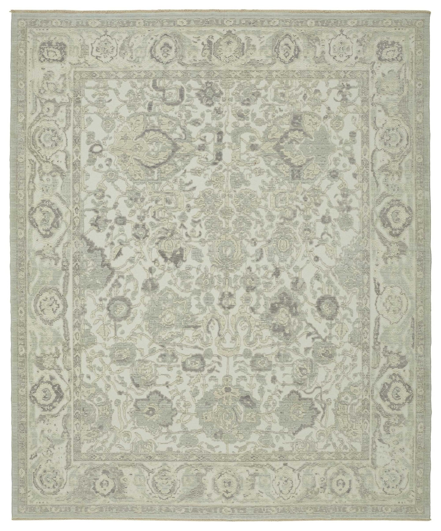 10x12 Hand-Knotted Wool Oushak Rug - 47770