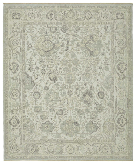 10x12 Hand-Knotted Wool Oushak Rug - 47770