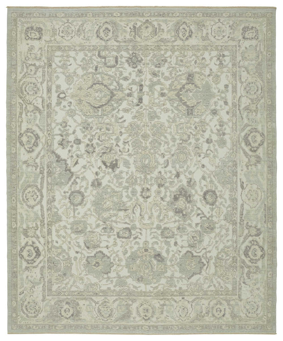 10x12 Hand-Knotted Wool Oushak Rug - 47770