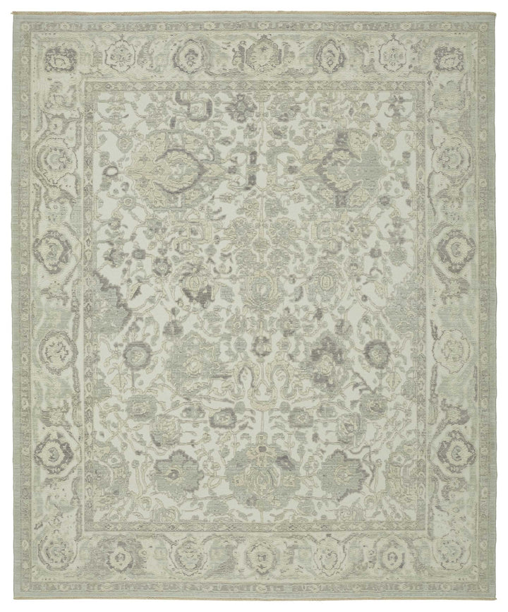 10x12 Hand-Knotted Wool Oushak Rug - 47770