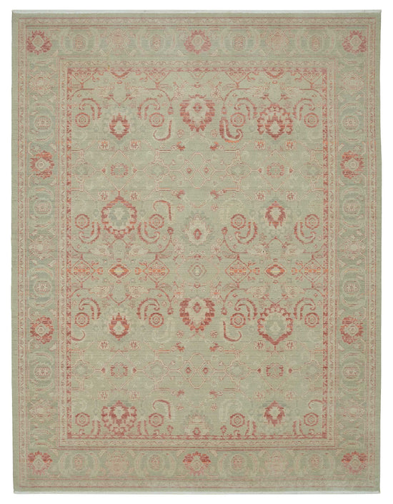 9x12 Hand-Knotted Wool Oushak Rug - 47771