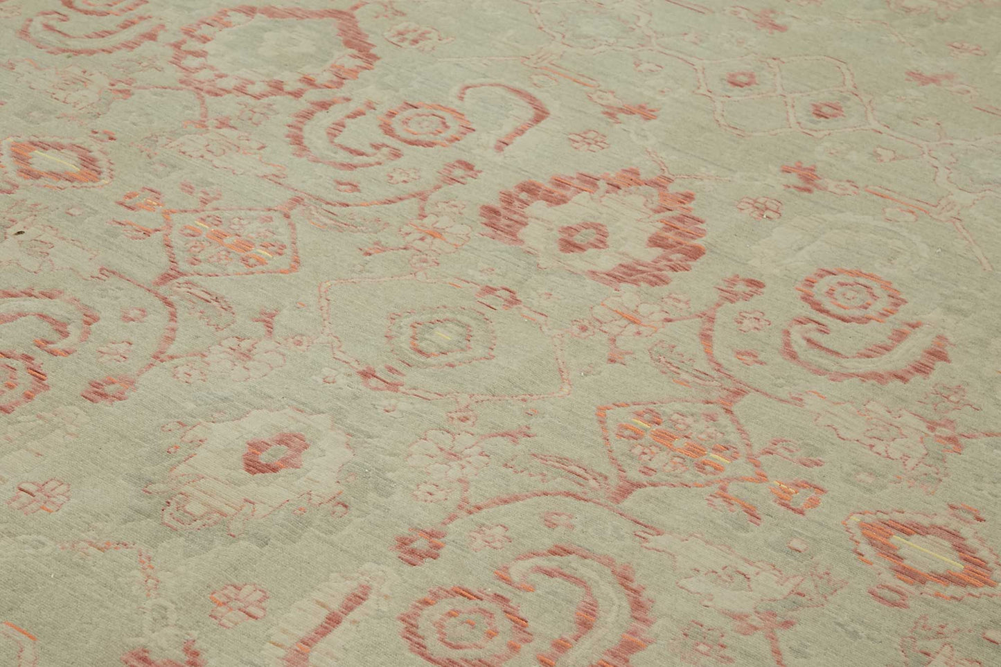 9x12 Hand-Knotted Wool Oushak Rug - 47771