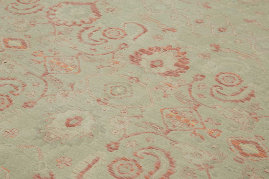 9x12 Hand-Knotted Wool Oushak Rug - 47771