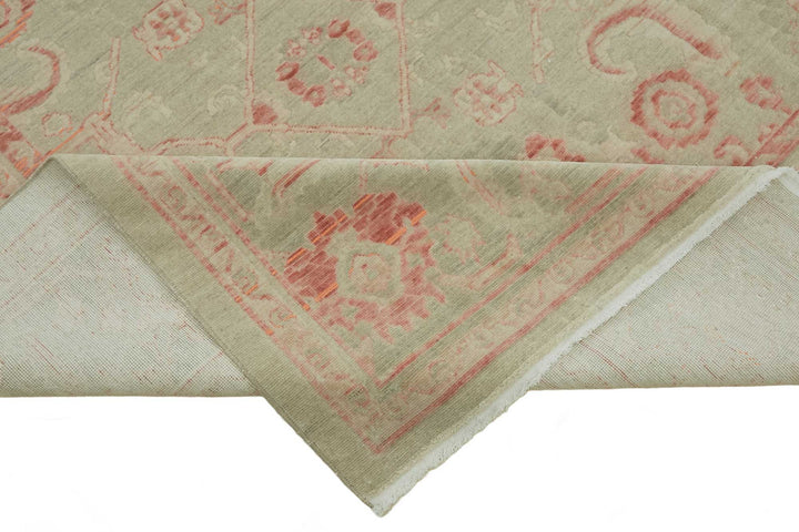 9x12 Hand-Knotted Wool Oushak Rug - 47771