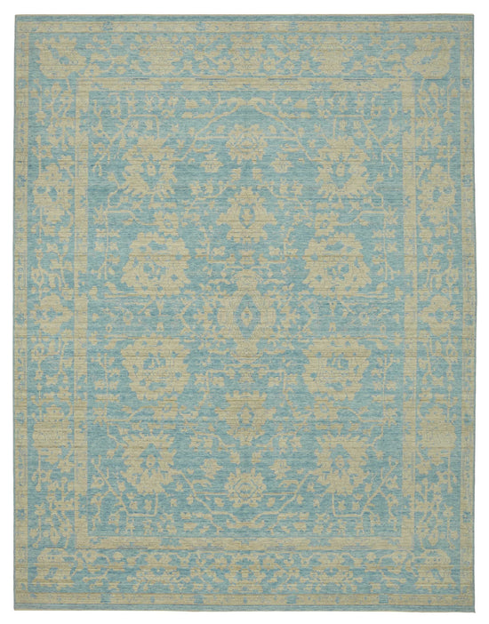 10x13 Hand-Knotted Wool Oushak Rug - 47772