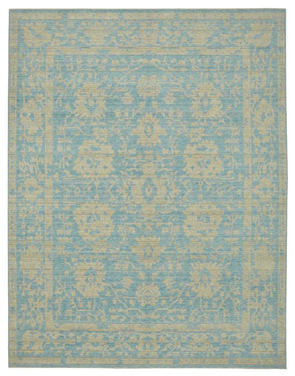 10x13 Hand-Knotted Wool Oushak Rug - 47772