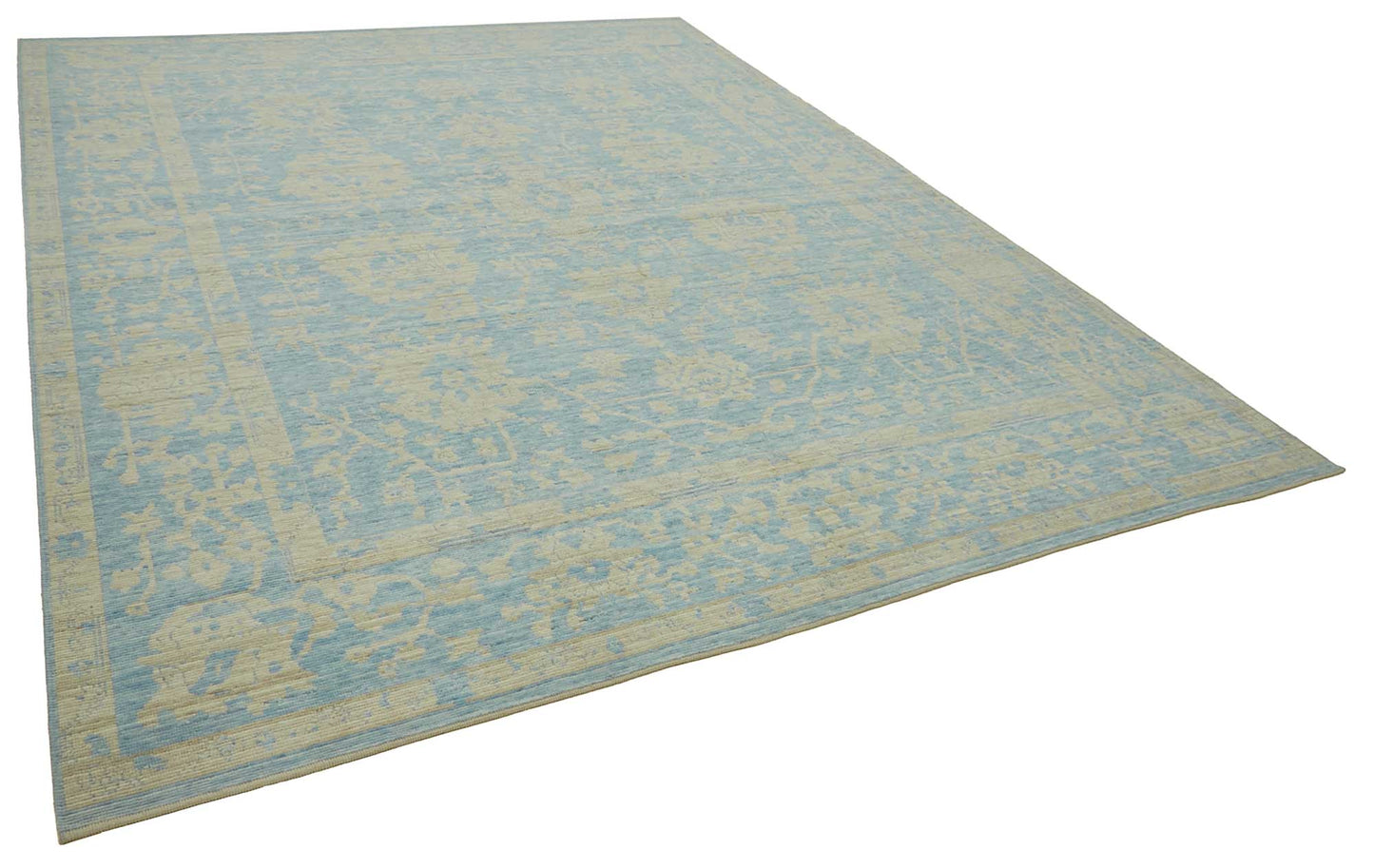 10x13 Hand-Knotted Wool Oushak Rug - 47772