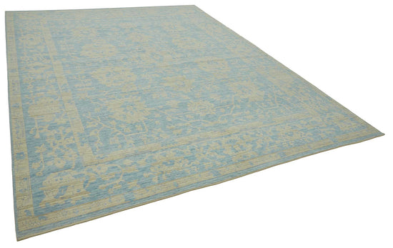 10x13 Hand-Knotted Wool Oushak Rug - 47772