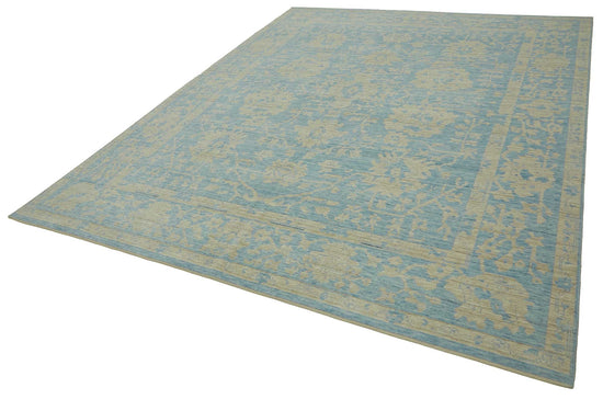 10x13 Hand-Knotted Wool Oushak Rug - 47772