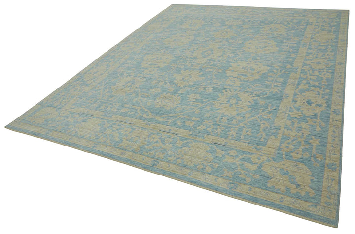 10x13 Hand-Knotted Wool Oushak Rug - 47772