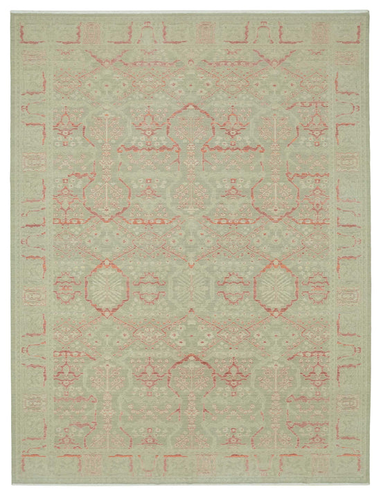 9x12 Hand-Knotted Wool Oushak Rug - 47773