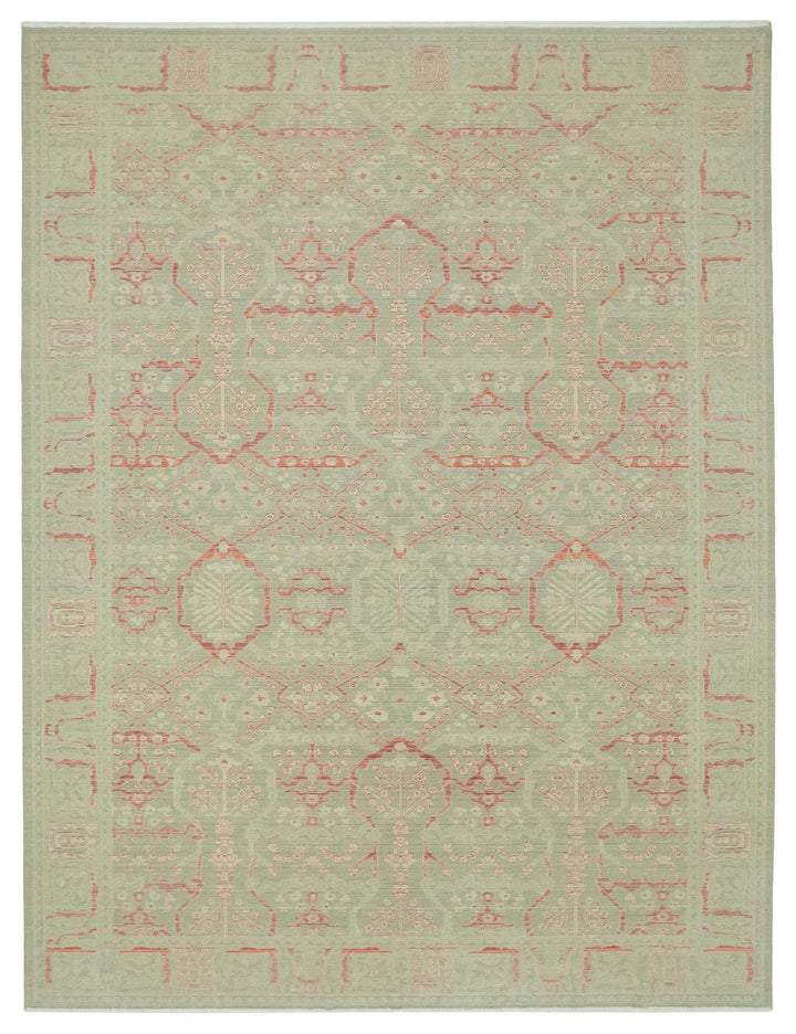 9x12 Hand-Knotted Wool Oushak Rug - 47773