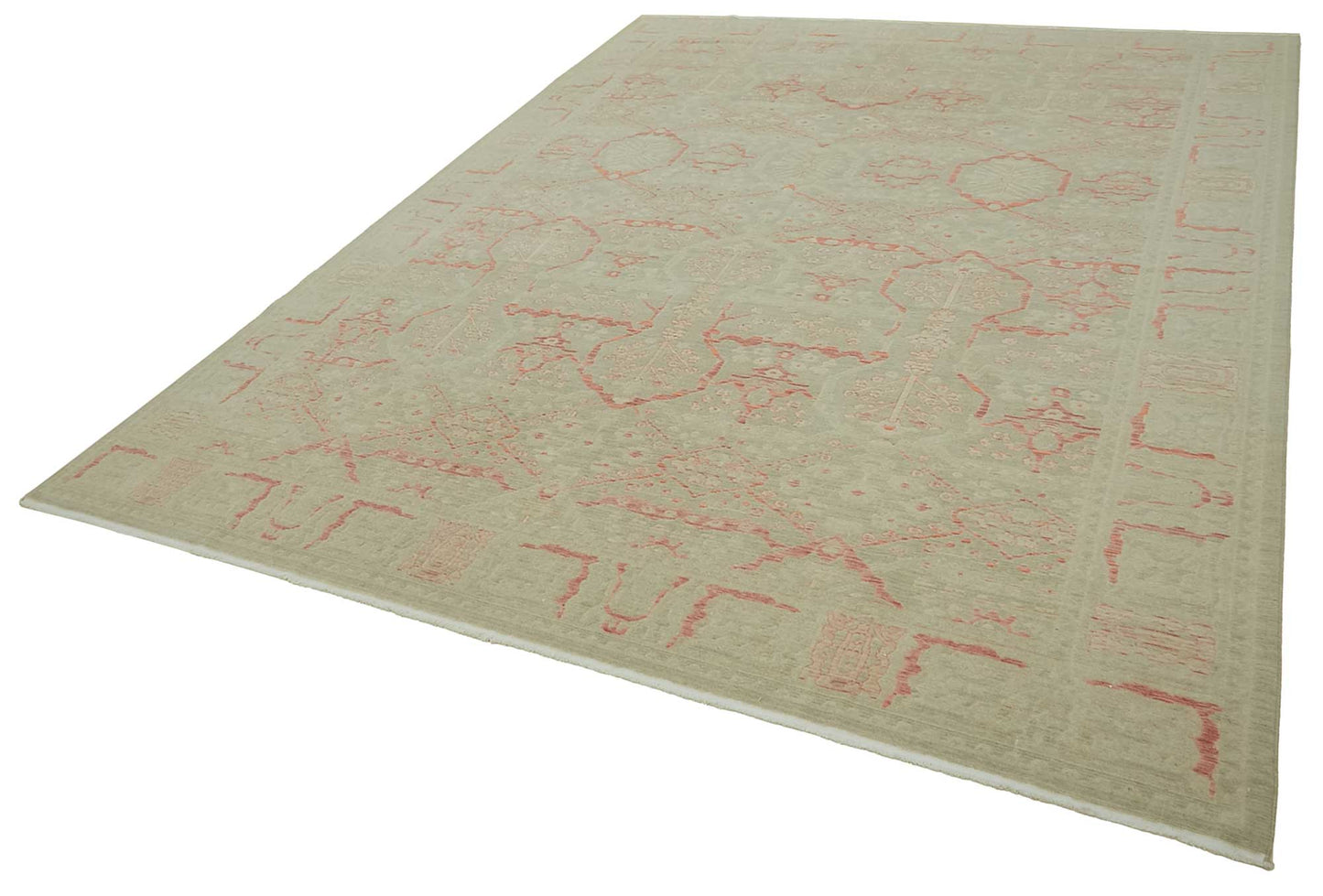 9x12 Hand-Knotted Wool Oushak Rug - 47773
