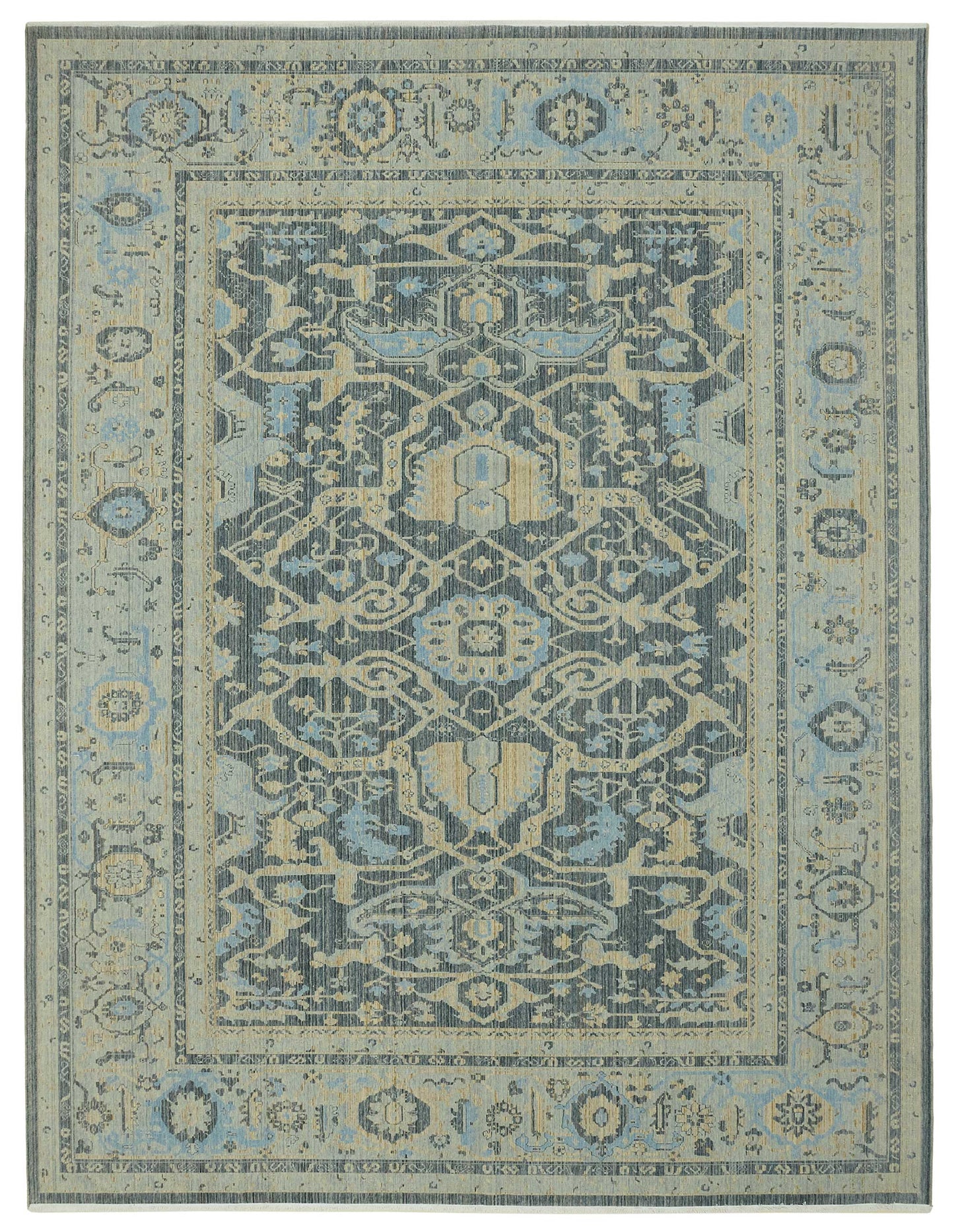 11x14 Hand-Knotted Wool Oushak Rug - 47774