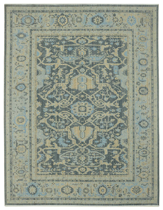 11x14 Hand-Knotted Wool Oushak Rug - 47774
