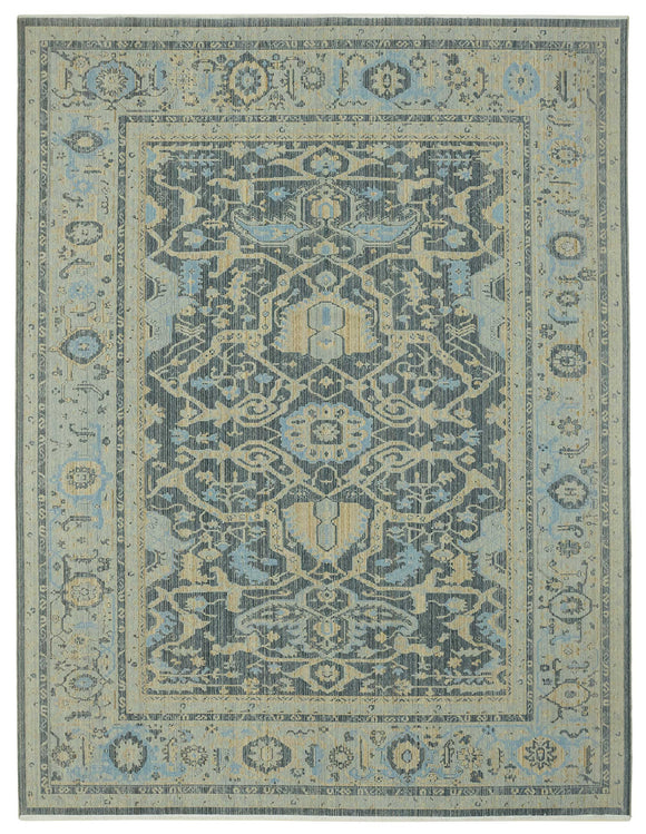 11x14 Hand-Knotted Wool Oushak Rug - 47774
