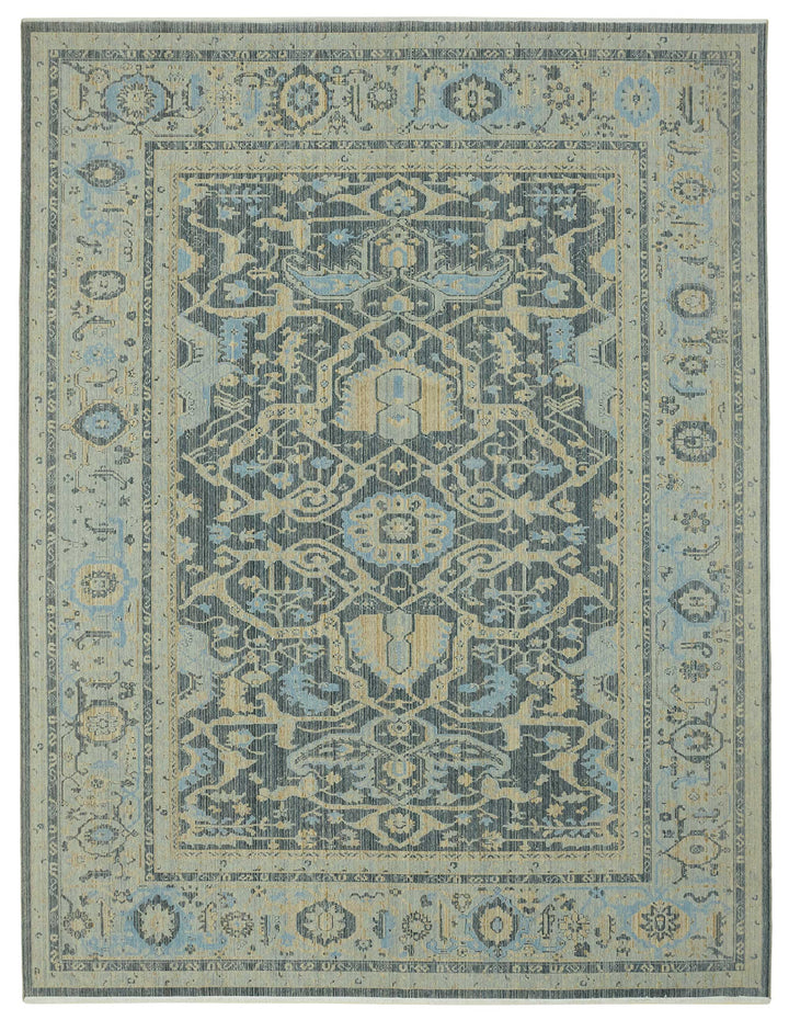 11x14 Hand-Knotted Wool Oushak Rug - 47774