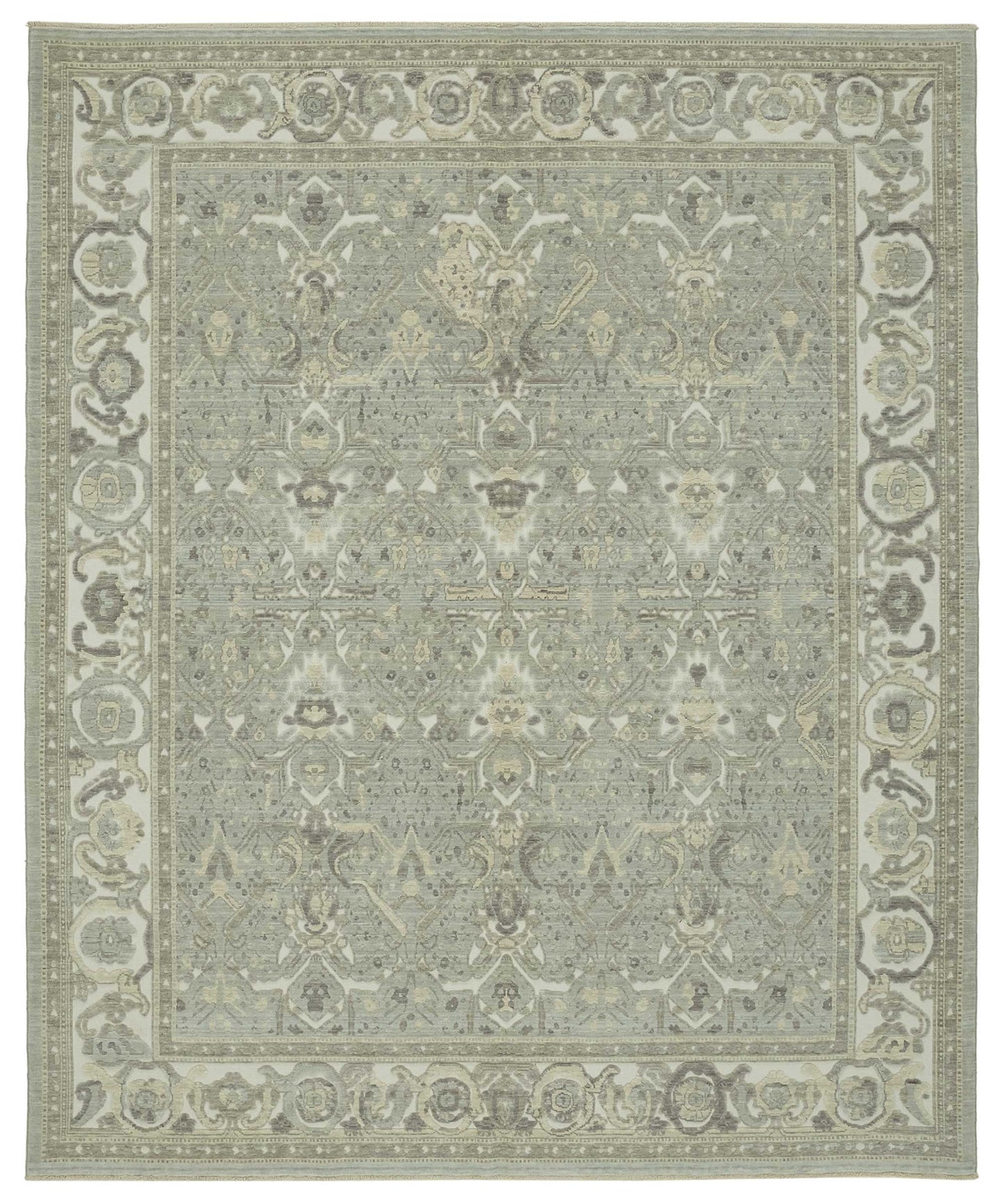9x12 Hand-Knotted Wool Oushak Rug - 47775