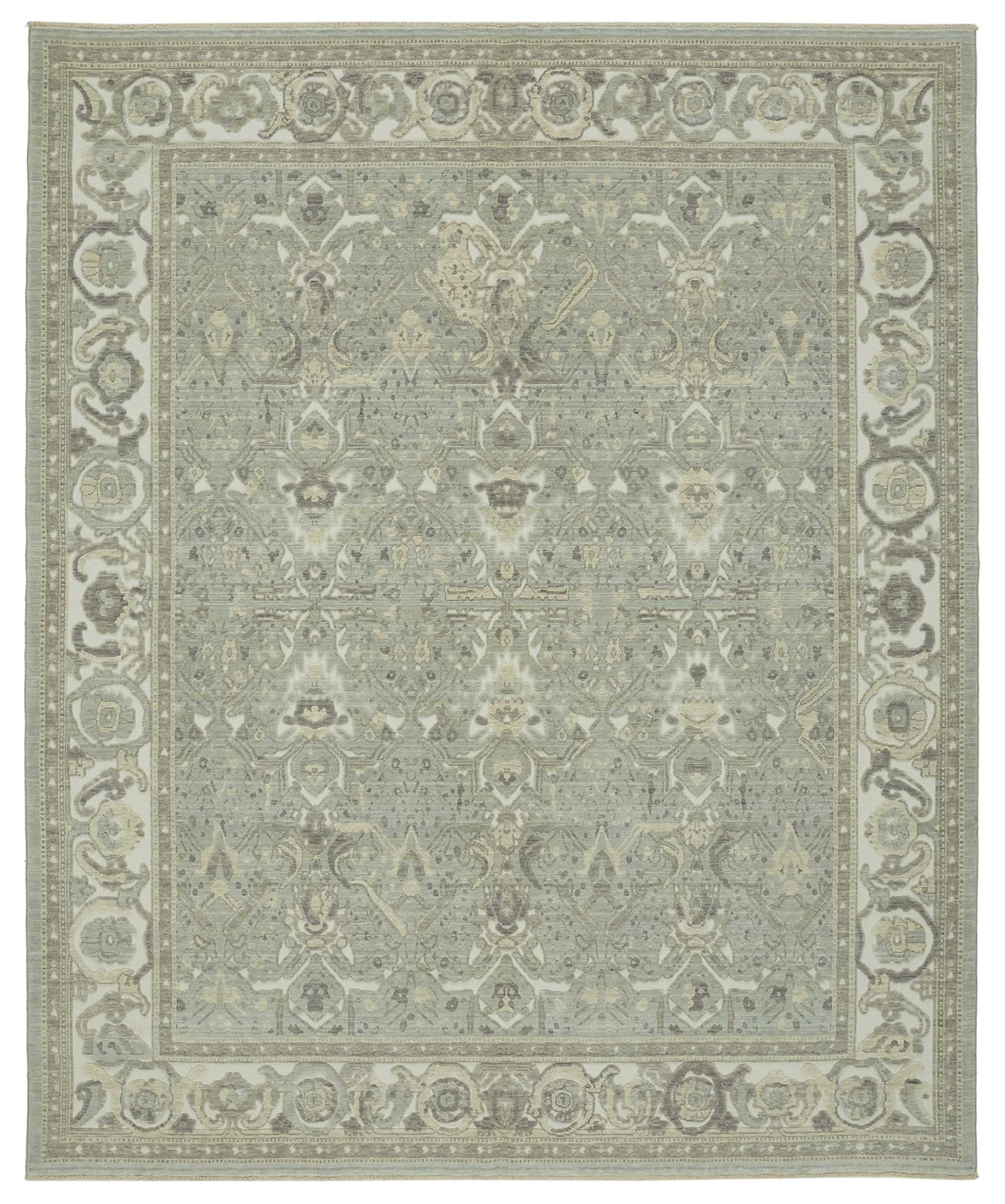 9x12 Hand-Knotted Wool Oushak Rug - 47775
