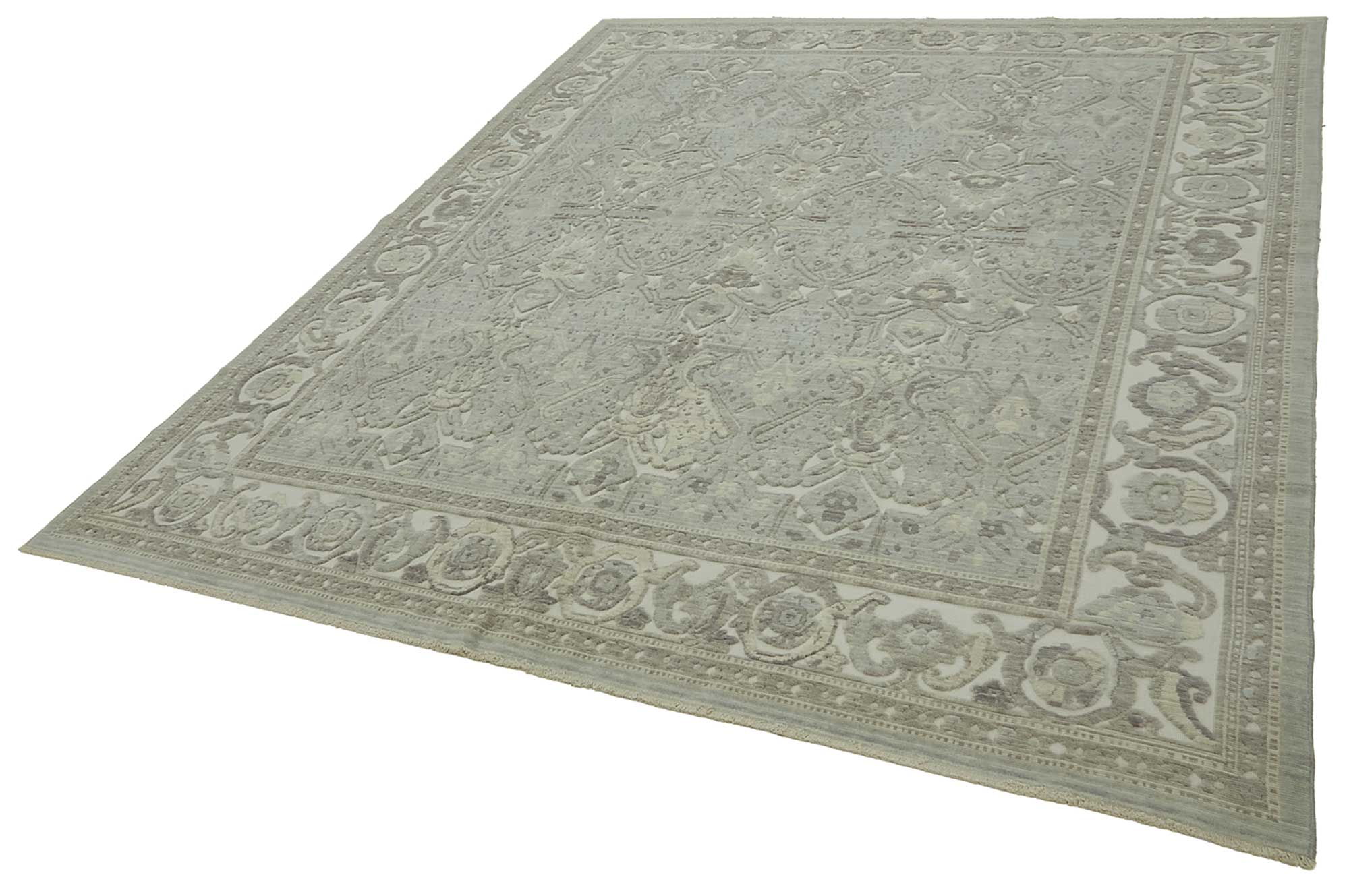 9x12 Hand-Knotted Wool Oushak Rug - 47775