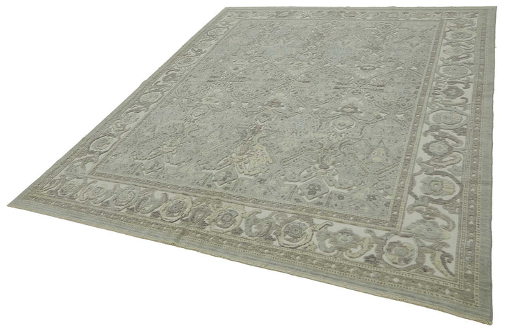 9x12 Hand-Knotted Wool Oushak Rug - 47775