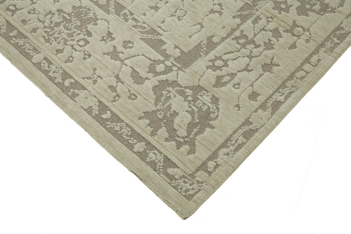 9x12 Hand-Knotted Wool Oushak Rug - 47777
