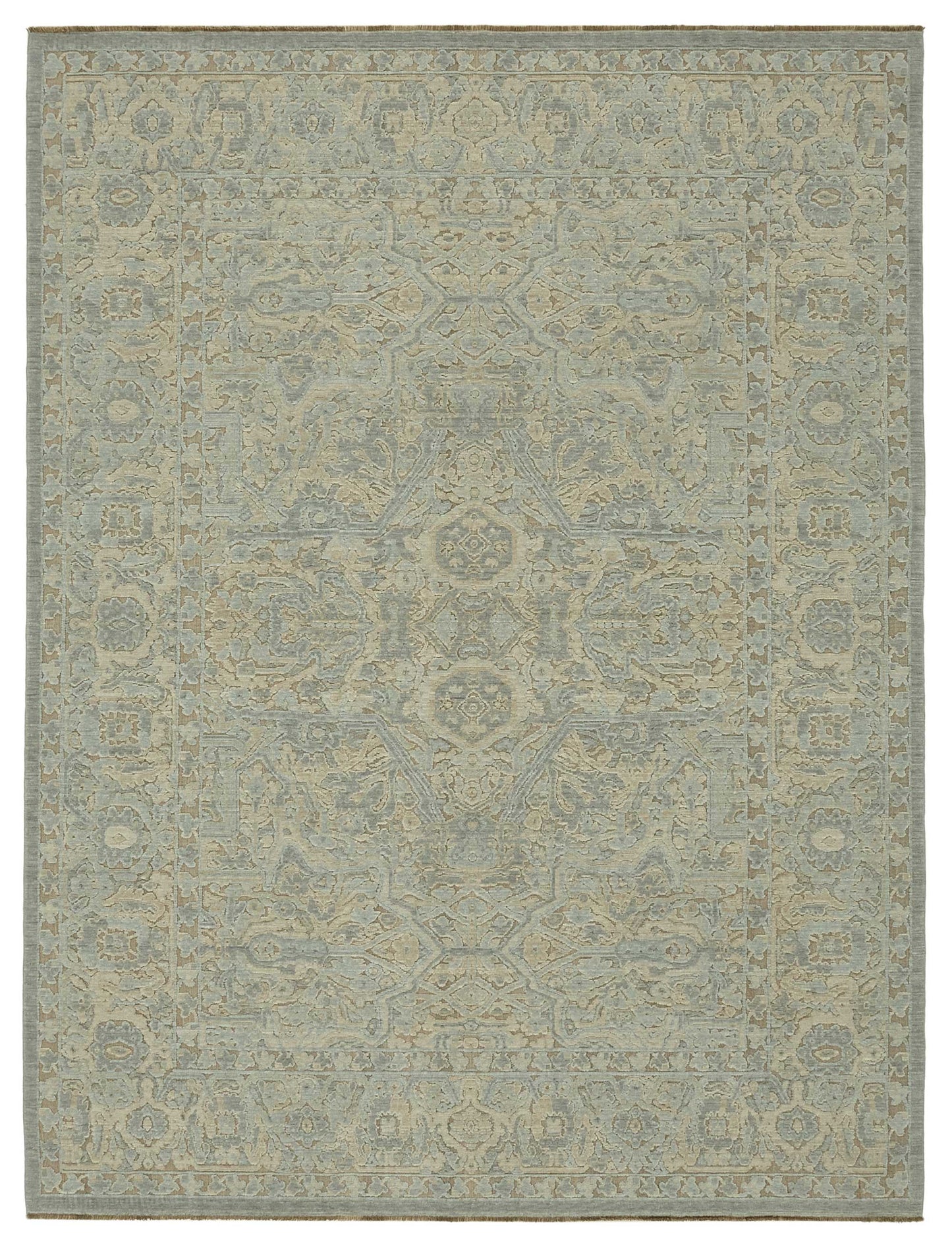 8x11 Hand-Knotted Wool Oushak Rug - 47778