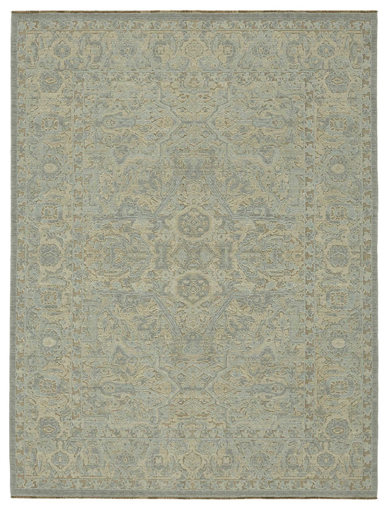 8x11 Hand-Knotted Wool Oushak Rug - 47778