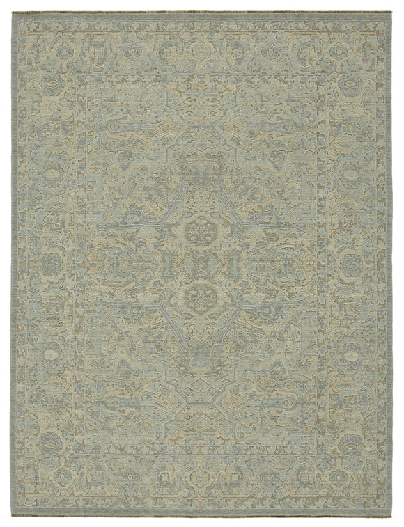 8x11 Hand-Knotted Wool Oushak Rug - 47778