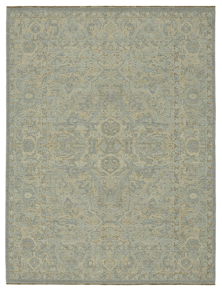 8x11 Hand-Knotted Wool Oushak Rug - 47778