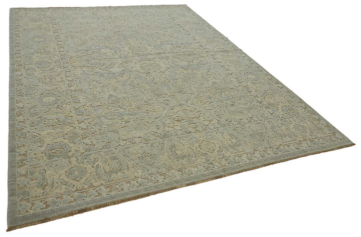 8x11 Hand-Knotted Wool Oushak Rug - 47778