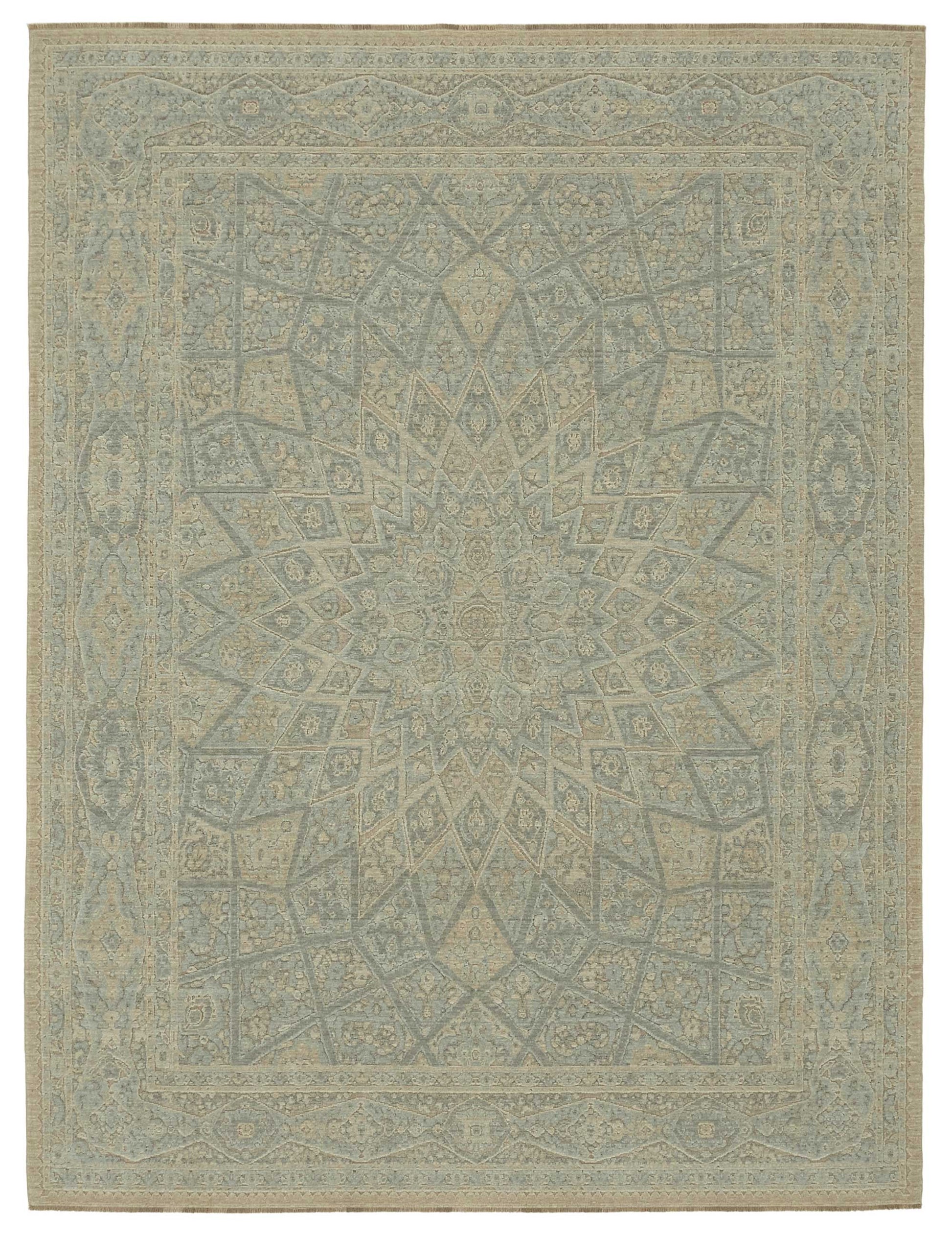 8x11 Hand-Knotted Wool Oushak Rug - 47779