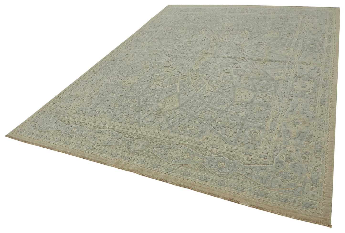 8x11 Hand-Knotted Wool Oushak Rug - 47779