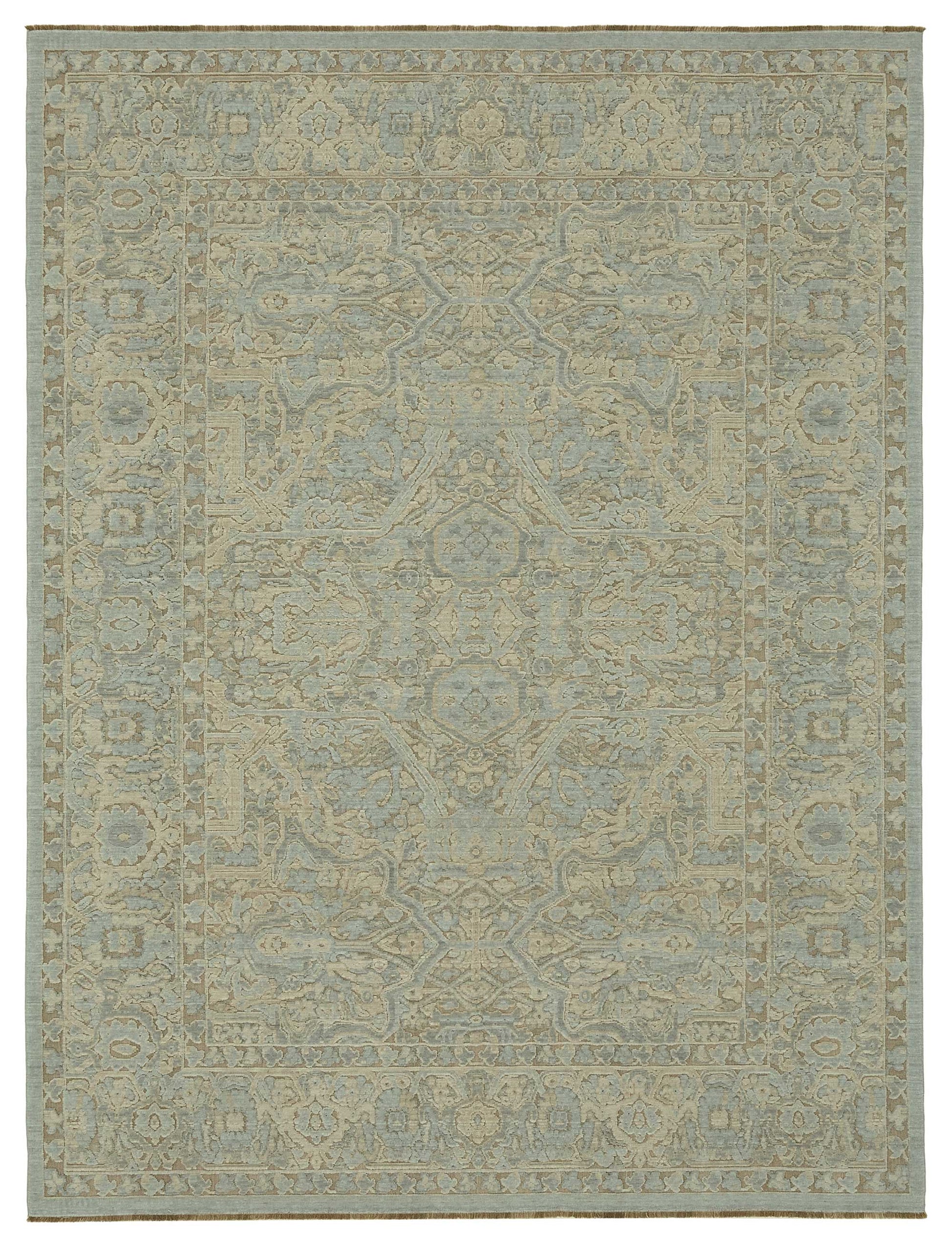 8x11 Hand-Knotted Wool Oushak Rug - 47782