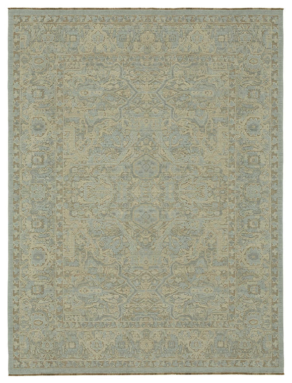 8x11 Hand-Knotted Wool Oushak Rug - 47782