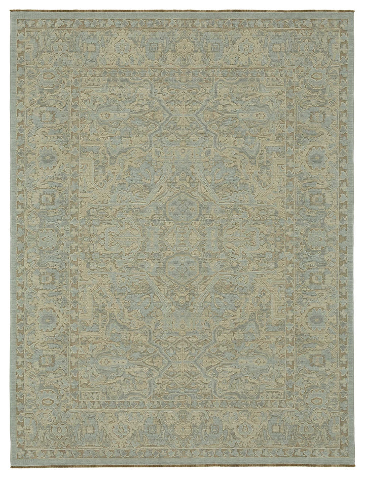 8x11 Hand-Knotted Wool Oushak Rug - 47782