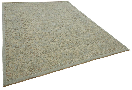 8x11 Hand-Knotted Wool Oushak Rug - 47782