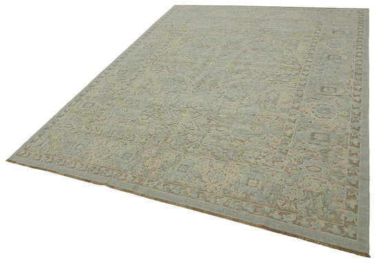 8x11 Hand-Knotted Wool Oushak Rug - 47782