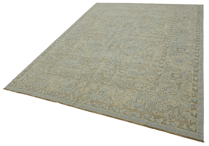 8x11 Hand-Knotted Wool Oushak Rug - 47782