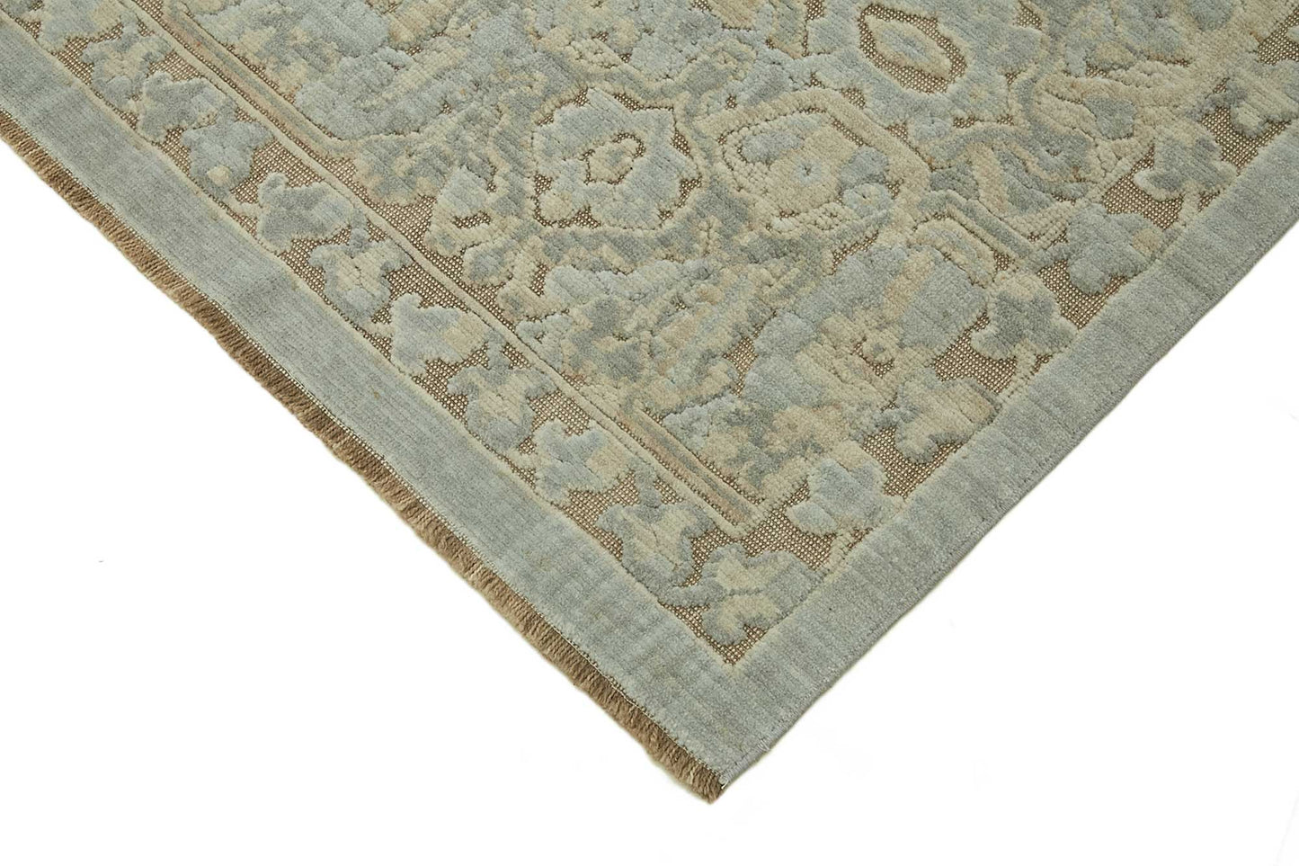 8x11 Hand-Knotted Wool Oushak Rug - 47782