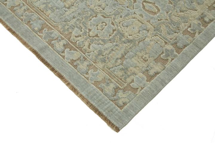 8x11 Hand-Knotted Wool Oushak Rug - 47782