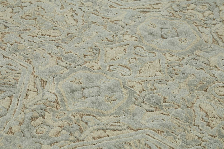 8x11 Hand-Knotted Wool Oushak Rug - 47782