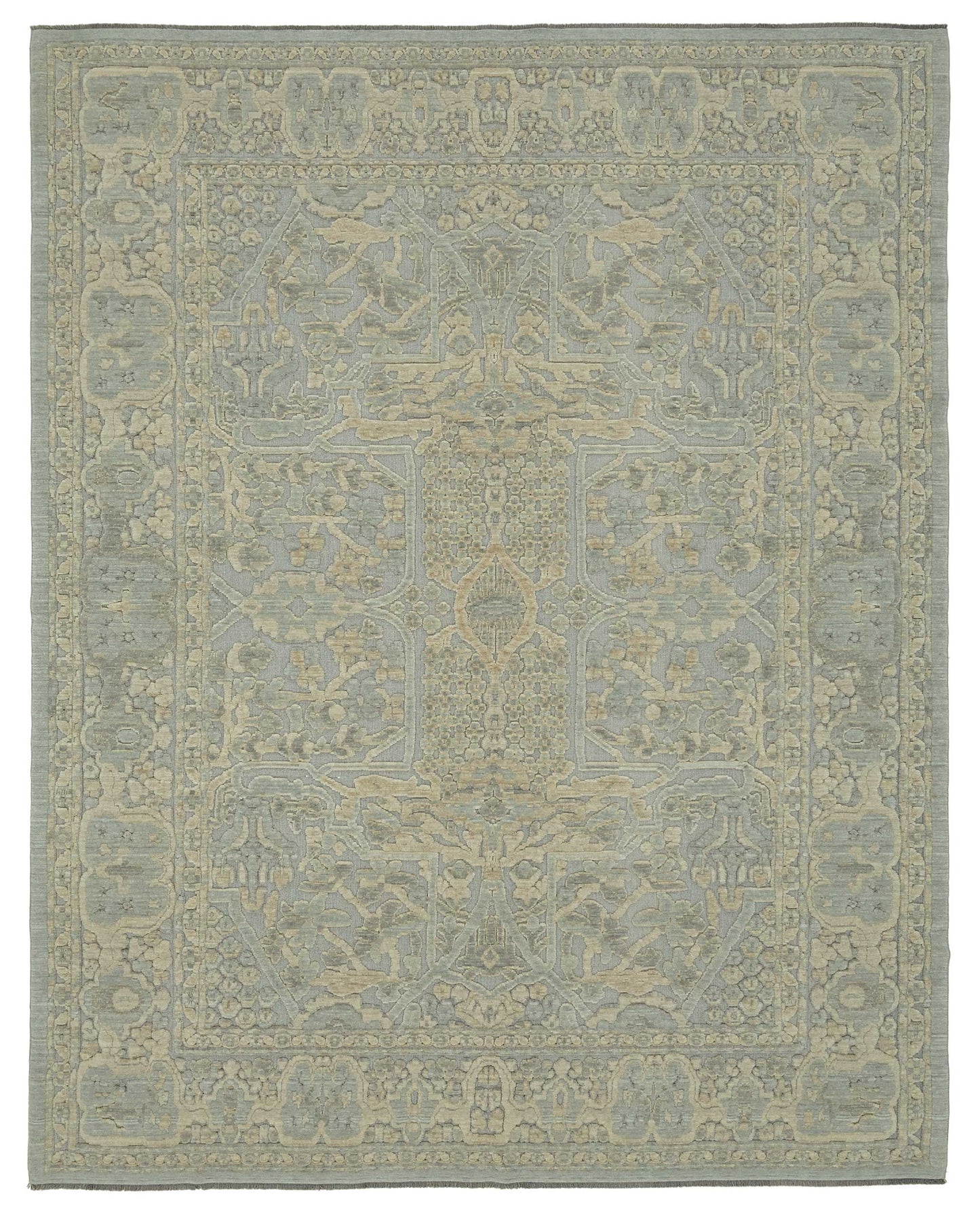 9x11 Hand-Knotted Wool Oushak Rug - 47787
