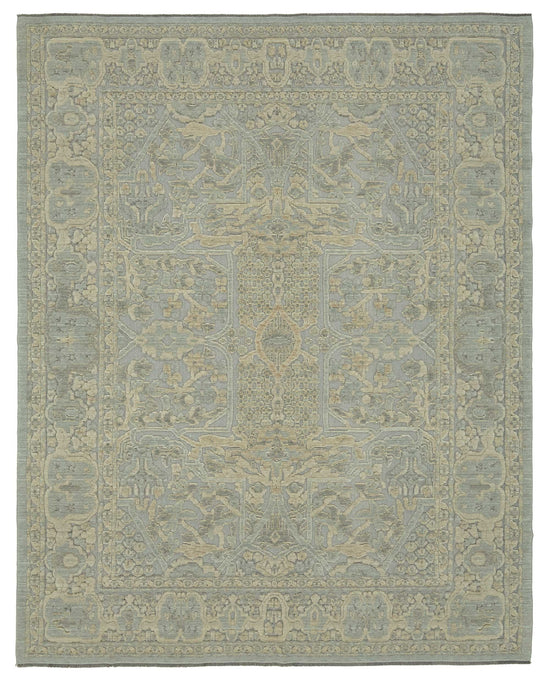 9x11 Hand-Knotted Wool Oushak Rug - 47787