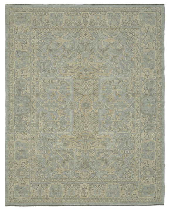 9x11 Hand-Knotted Wool Oushak Rug - 47787