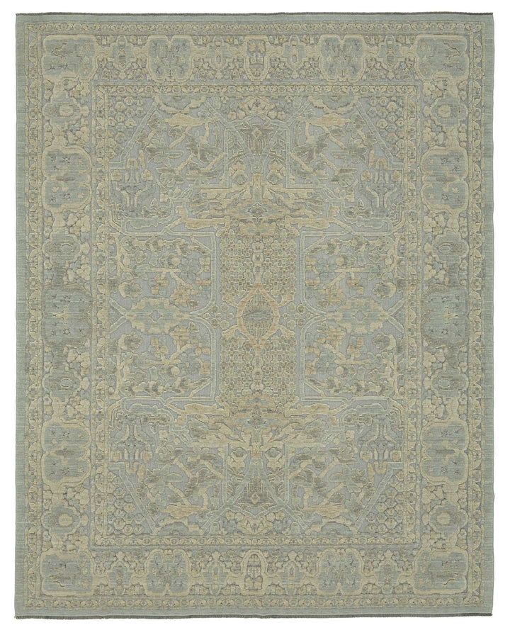 9x11 Hand-Knotted Wool Oushak Rug - 47787