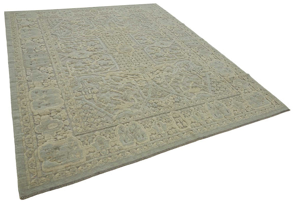 9x11 Hand-Knotted Wool Oushak Rug - 47787