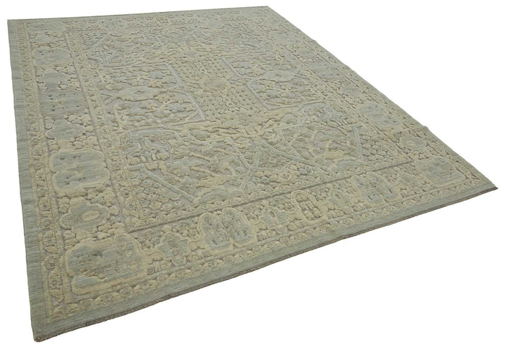 9x11 Hand-Knotted Wool Oushak Rug - 47787